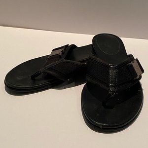 Black Gucci Flip Flops
